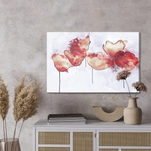 Peinture sur toile Fleurs De Pavot Abstraites – Image 3