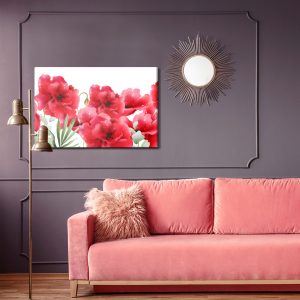 Peinture sur toile Beaux Coquelicots Dans Un Style Rétro – Image 4