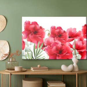Peinture sur toile Beaux Coquelicots Dans Un Style Rétro – Image 5