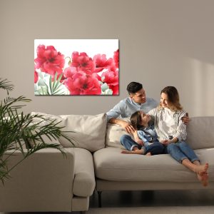 Peinture sur toile Beaux Coquelicots Dans Un Style Rétro – Image 7