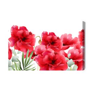 Peinture sur toile Beaux Coquelicots Dans Un Style Rétro – Image 2