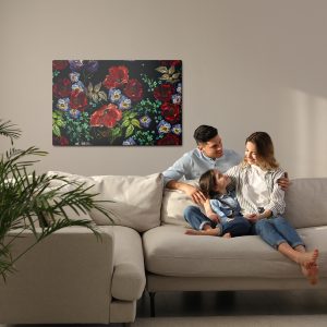 Peinture sur toile Belles Fleurs Colorées – Image 7