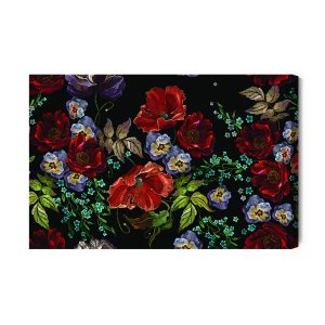 Peinture sur toile Belles Fleurs Colorées – Image 2