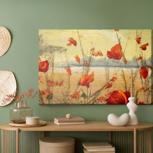 Peinture sur toile Coquelicots Rouges Sauvages – Image 5