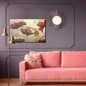 Peinture sur toile Belles Fleurs De Pavot Vintage – Image 4