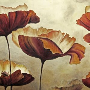 Peinture sur toile Belles Fleurs De Pavot Vintage – Image 1