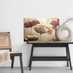 Peinture sur toile Belles Fleurs De Pavot Vintage – Image 6