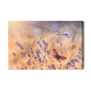 Peinture sur toile Papillons Parmi La Lavande – Image 2