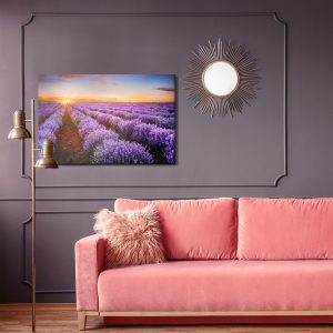 Peinture sur toile Lavande Au Coucher Du Soleil – Image 4