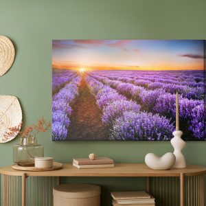 Peinture sur toile Lavande Au Coucher Du Soleil – Image 5