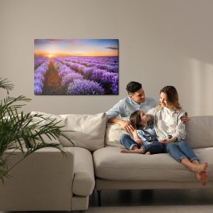 Peinture sur toile Lavande Au Coucher Du Soleil – Image 7