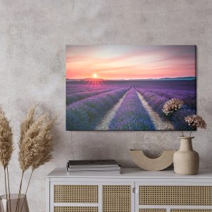 Peinture sur toile Le Champ De Lavande En Fleurs – Image 3