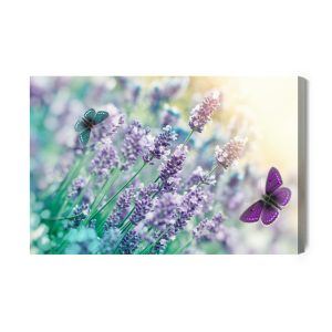 Peinture sur toile Lavande Et Papillons – Image 2