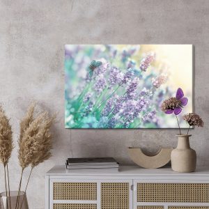Peinture sur toile Lavande Et Papillons – Image 3