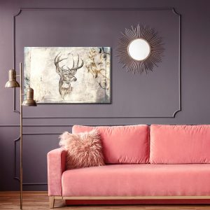 Peinture sur toile Cerf Au Style Vintage – Image 4