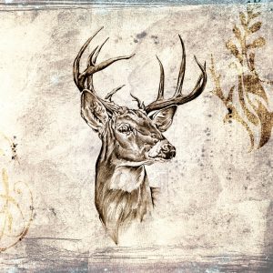Peinture sur toile Cerf Au Style Vintage – Image 1