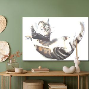 Peinture sur toile Chat Peint À L'aquarelle – Image 5