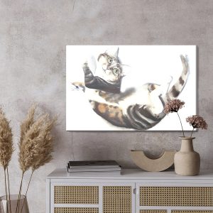 Peinture sur toile Chat Peint À L'aquarelle – Image 3