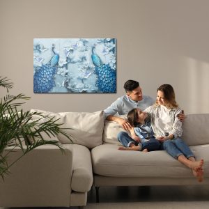 Peinture sur toile Paons Colorés - Effet 3D – Image 7