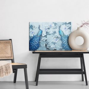 Peinture sur toile Paons Colorés - Effet 3D – Image 6