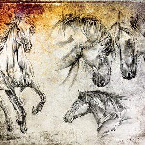 Peinture sur toile Chevaux Comme Peints – Image 1