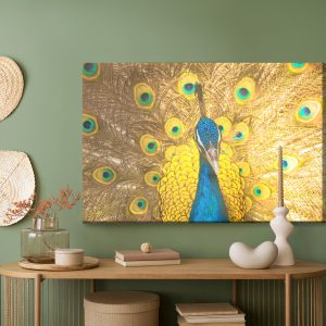 Peinture sur toile Beau Paon Coloré – Image 5