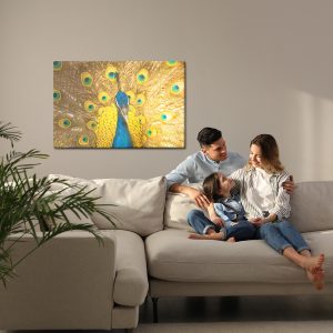 Peinture sur toile Beau Paon Coloré – Image 7
