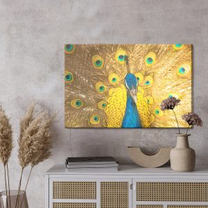 Peinture sur toile Beau Paon Coloré – Image 3