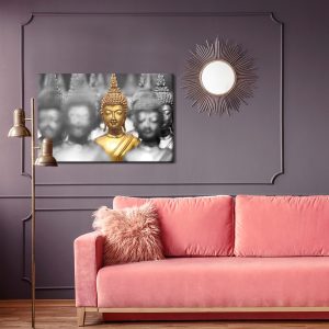 Peinture sur toile Bouddha Doré – Image 4