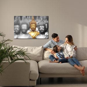 Peinture sur toile Bouddha Doré – Image 7