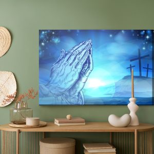 Peinture sur toile Trois Croix Sur La Colline – Image 5
