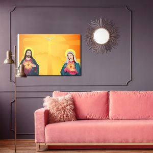 Peinture sur toile Jésus Et La Vierge Marie – Image 4
