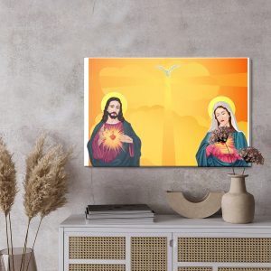 Peinture sur toile Jésus Et La Vierge Marie – Image 3