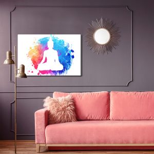 Peinture sur toile Bouddha Sur Fond Aquarelle – Image 4
