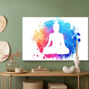 Peinture sur toile Bouddha Sur Fond Aquarelle – Image 5
