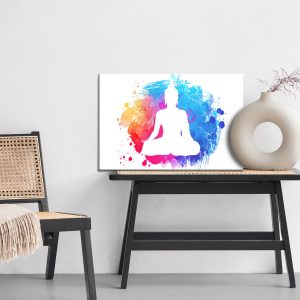 Peinture sur toile Bouddha Sur Fond Aquarelle – Image 6
