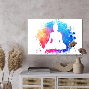 Peinture sur toile Bouddha Sur Fond Aquarelle – Image 3
