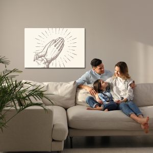 Peinture sur toile Mains Jointes En Prière – Image 7