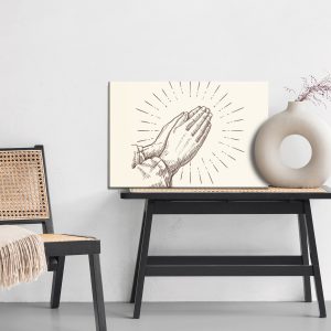 Peinture sur toile Mains Jointes En Prière – Image 6