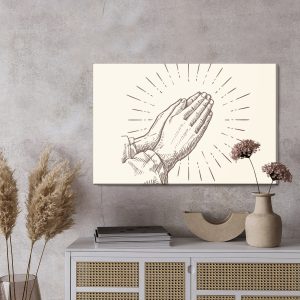 Peinture sur toile Mains Jointes En Prière – Image 3