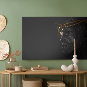 Peinture sur toile Christ Avec Une Couronne D'épines D'or – Image 5