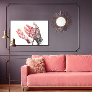 Peinture sur toile Chapelet En Mains – Image 4