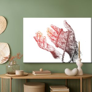 Peinture sur toile Chapelet En Mains – Image 5