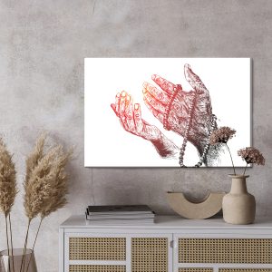 Peinture sur toile Chapelet En Mains – Image 3