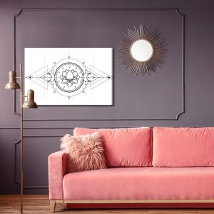Peinture sur toile Lotus Et Géométrie Sacrée – Image 4