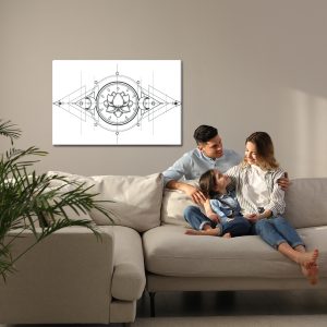 Peinture sur toile Lotus Et Géométrie Sacrée – Image 7