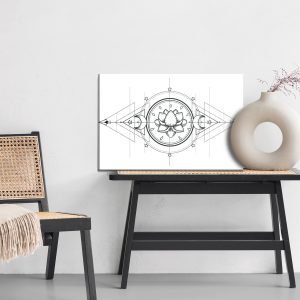 Peinture sur toile Lotus Et Géométrie Sacrée – Image 6