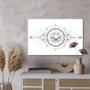 Peinture sur toile Lotus Et Géométrie Sacrée – Image 3