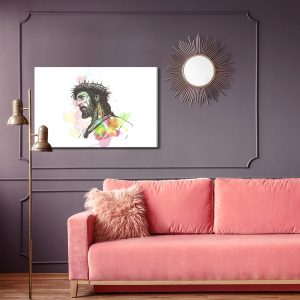 Peinture sur toile Jésus Peint À L'aquarelle – Image 4