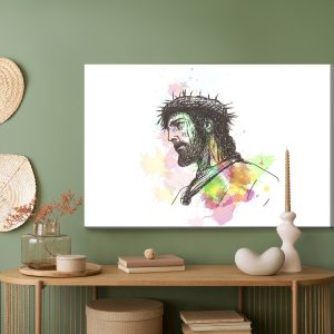 Peinture sur toile Jésus Peint À L'aquarelle – Image 5